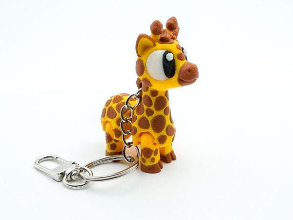 Girafa, Breloc Flexi pentru Ghiozdan, Figurina Articulata 3D