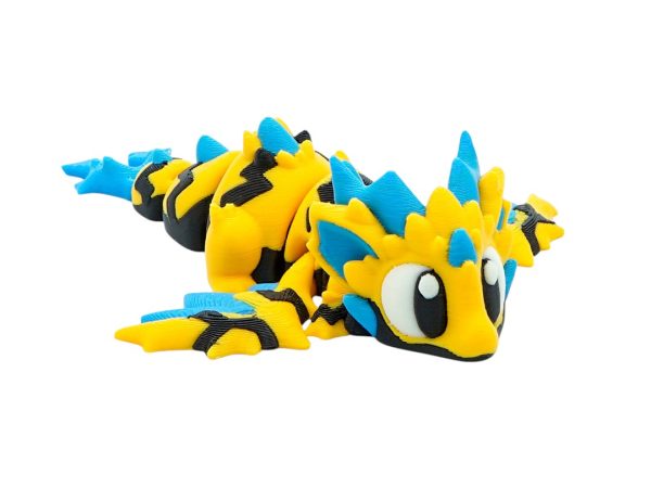 Mini Dragon Electrizant, Figurina Articulata, 3D